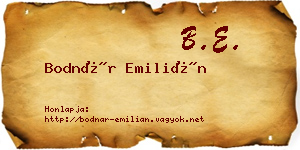 Bodnár Emilián névjegykártya